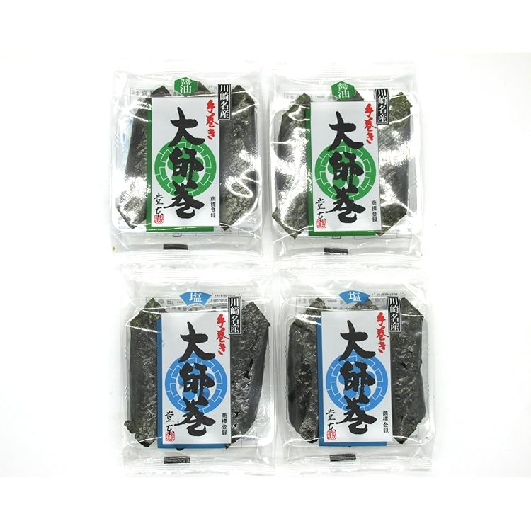 Amazon | 大師巻 15本入り 2袋 醤油 塩 手巻き 堂本 川崎名産 川崎大師